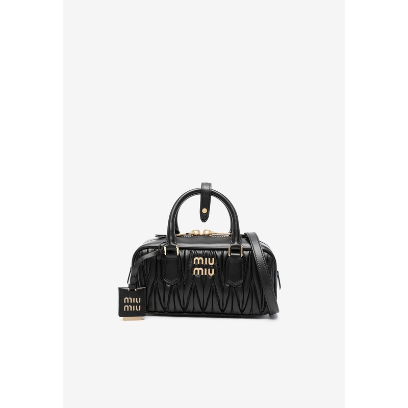Arcadie Matelass Leather Top Handle Bag