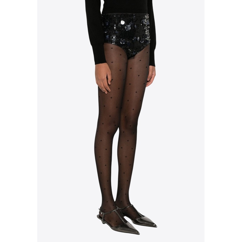 Glow Sequined Mini Shorts