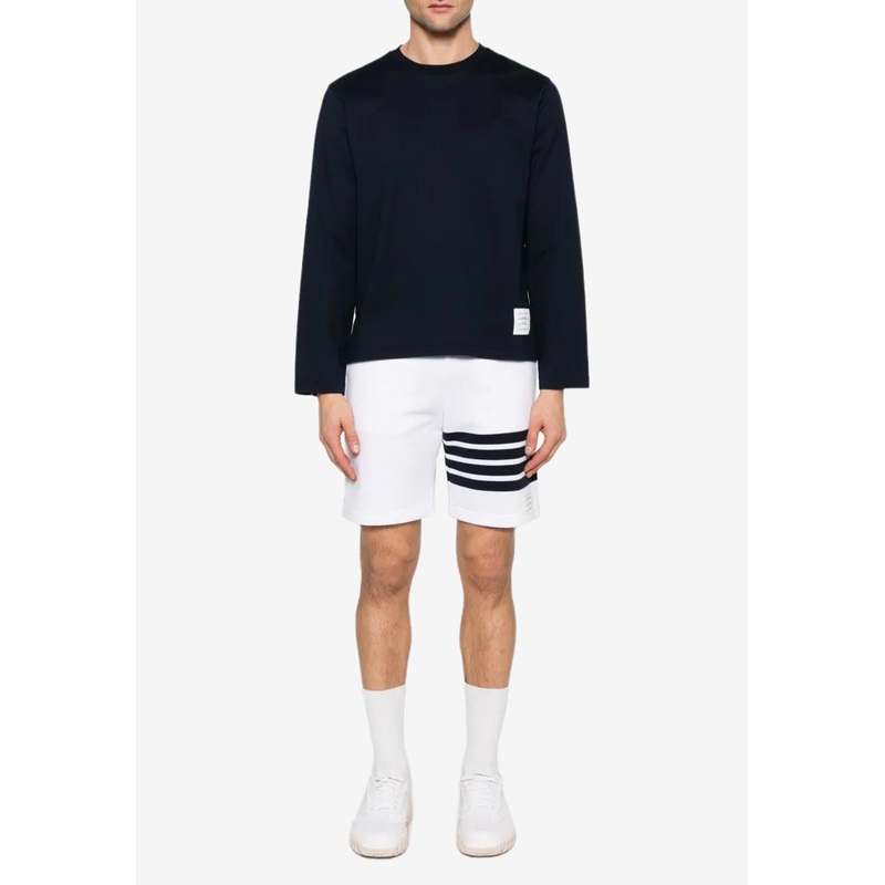 Grosgrain Loop Trim Oversized Long-Sleeved T-shirt