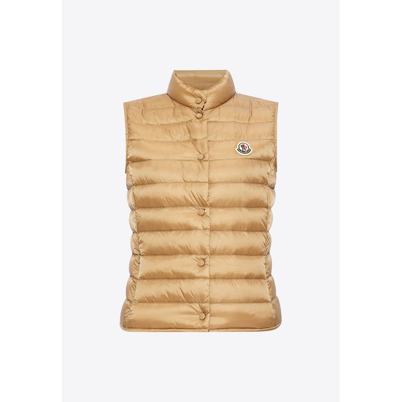Logo-Patch Mock-Neck Down Gilet