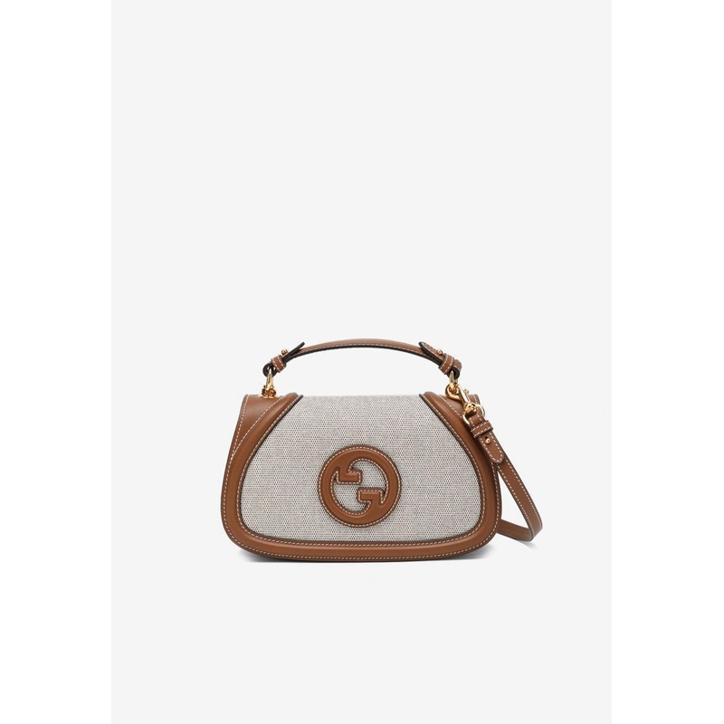 Medium Blondie Canvas and Leather Crossbody Bag