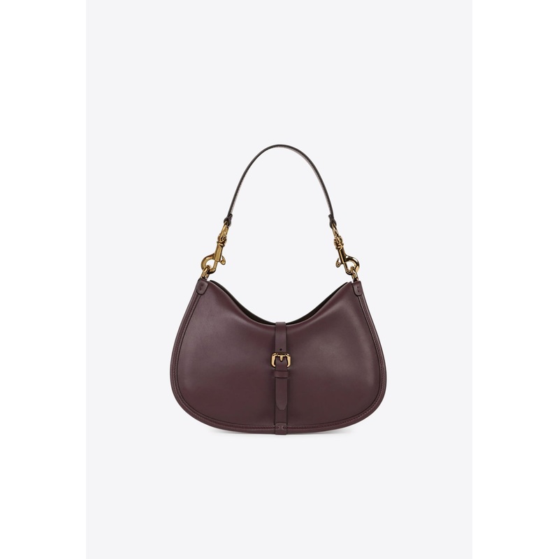 Medium Leather Pony Shoulder Bag