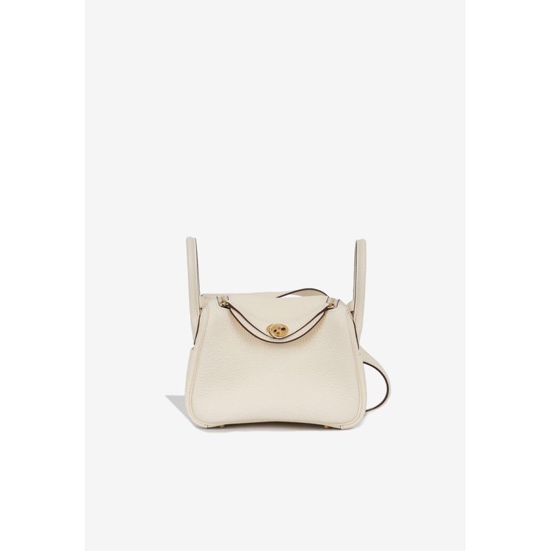 Mini Lindy 20 II in Nata Taurillon Clemence with Gold Hardware