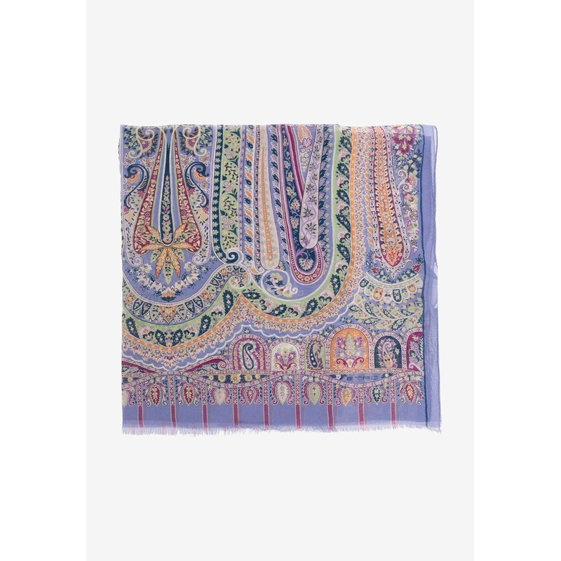 Paisley Print Silk Scarf