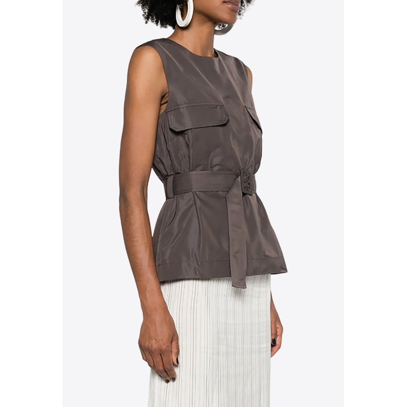 Pesca Sleeveless Belted Top