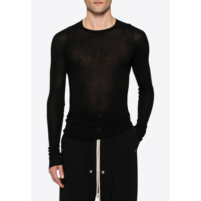 Ribbed Long-Sleeved T-shirt