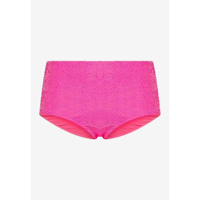 Sequined High-Waist Bikini Bottom