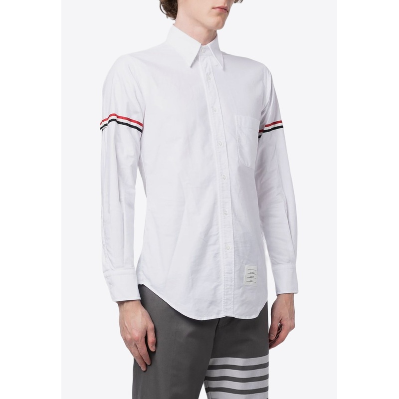 Signature Stripes Long-Sleeved Oxford Shirt