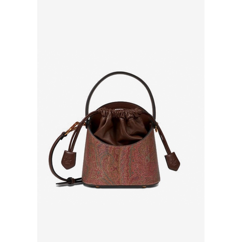 Small Arnica Saturno Paisley Jacquard Bucket Bag