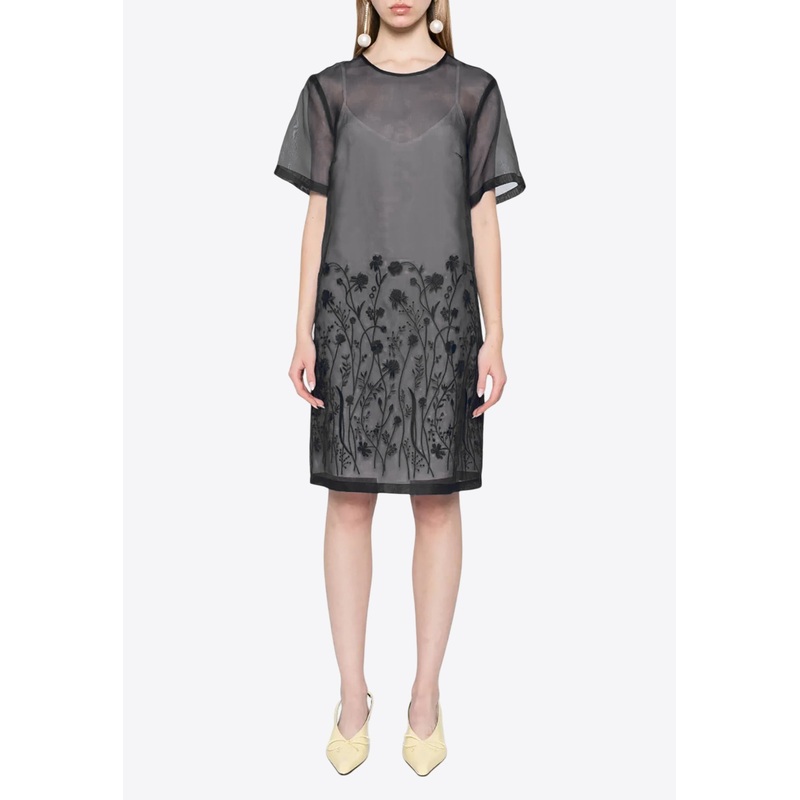Sorgente Floral Embroidered Dress