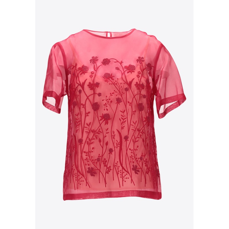 Sorgente Floral Embroidered Top