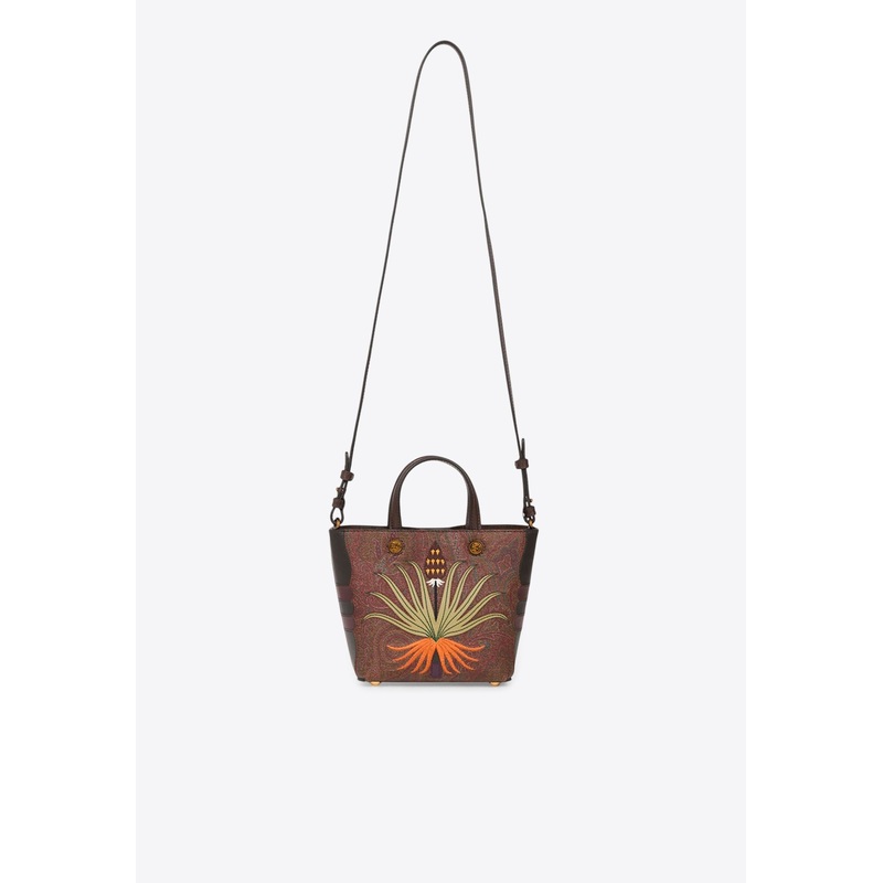X Agostino Lacurci Mini Arnica Embroidered Tote Bag