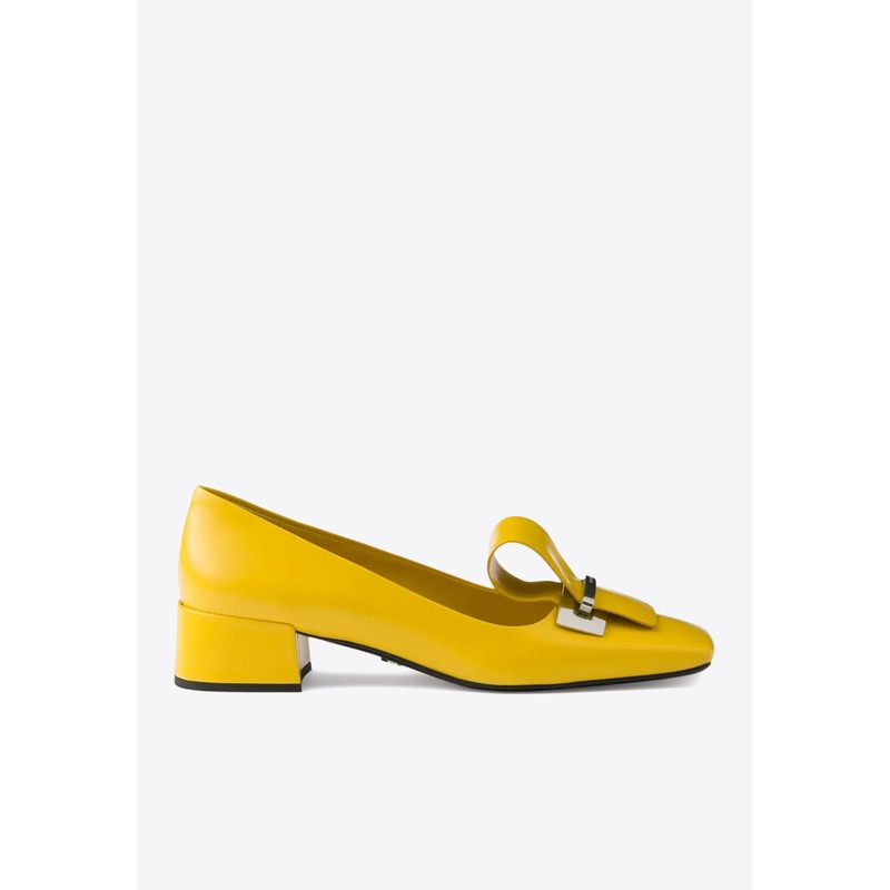 35 Brushed Leather Architectural Pumps