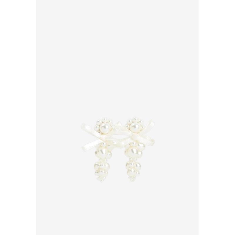 Bow Cluster Drop Earrings