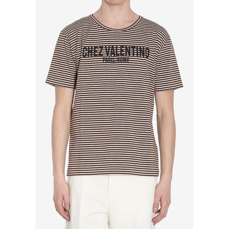 Chez Logo Striped T-shirt