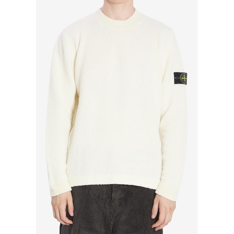 Compass Patch Brushed Wool Sweater