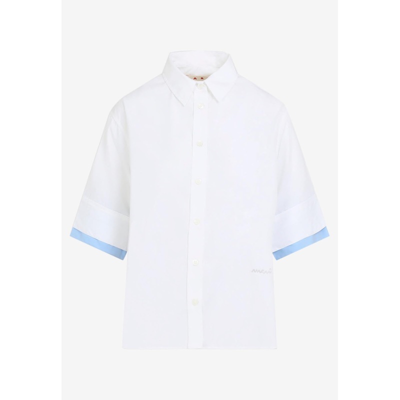 Double-Cuff Short-Sleeved Shirt