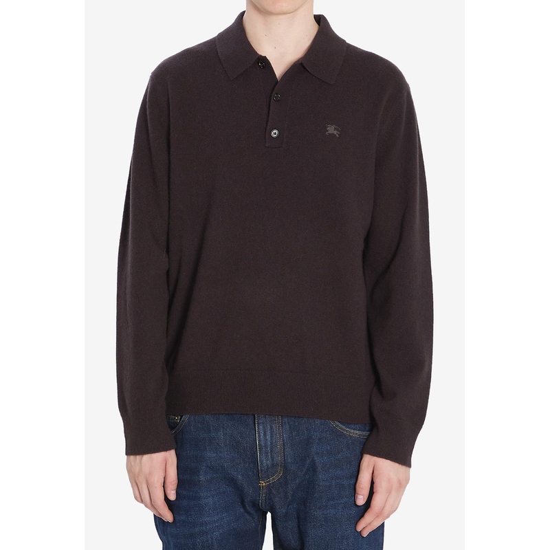 Embroidered EKD Long-Sleeved Polo T-shirt