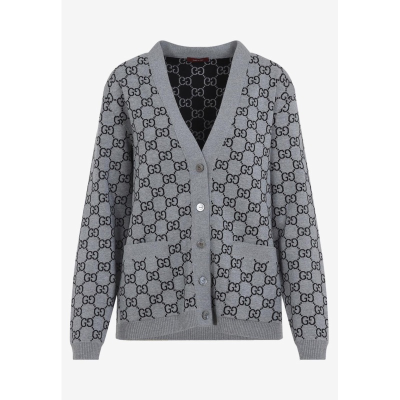 GG Jacquard Reversible Cardigan