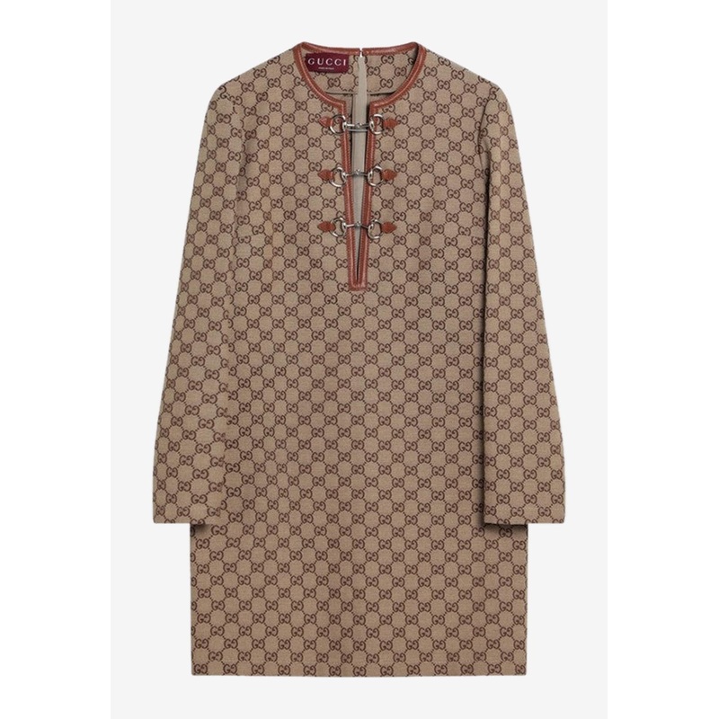 GG Long-Sleeved Mini Dress