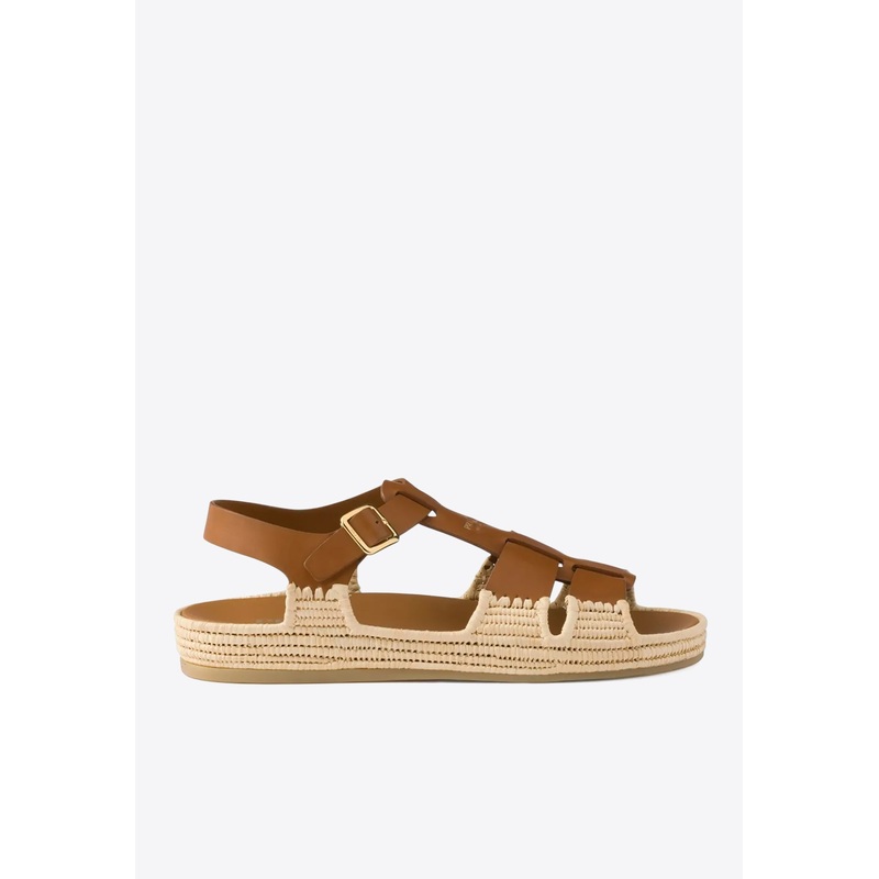 Leather and Jute Sandals