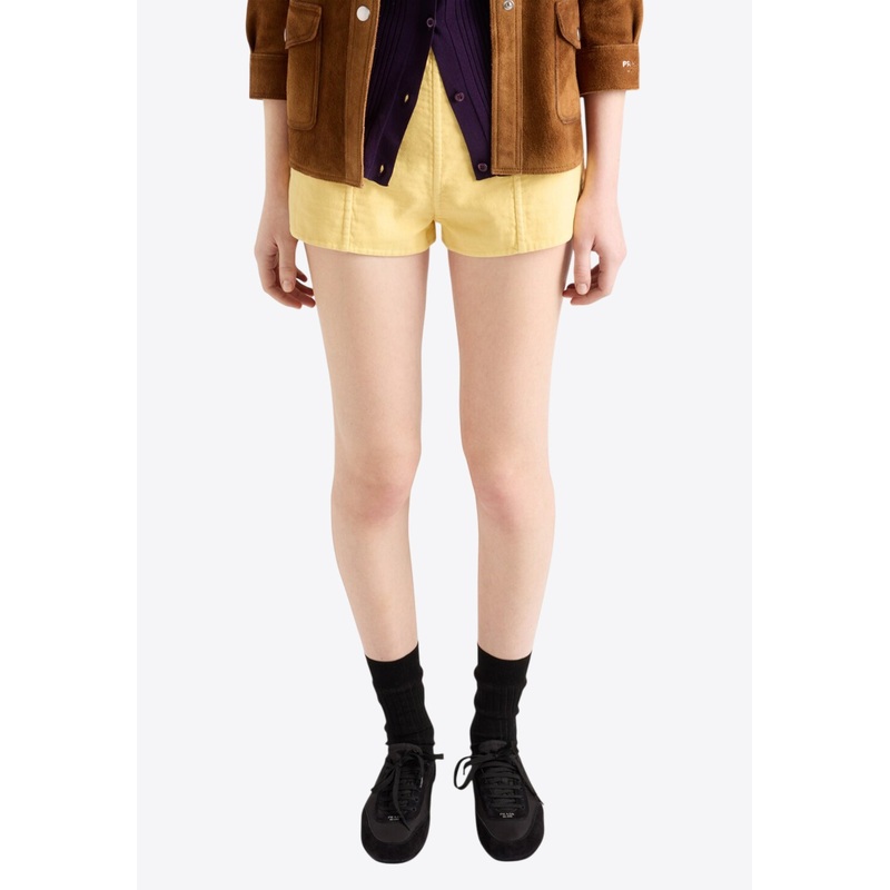 Logo Patch Double Mini Shorts