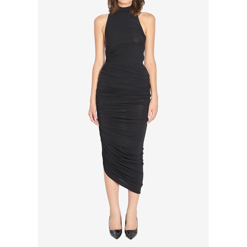 Piazza Ruched Midi Dress