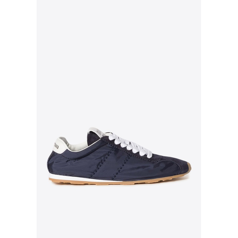 Plume Leather Low-Top Sneakers