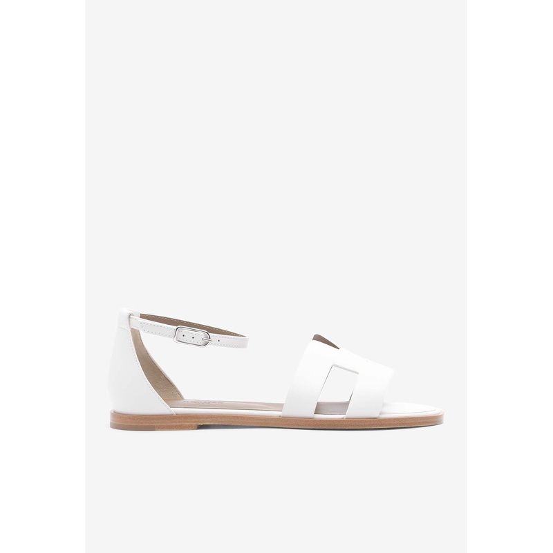 Santorini Sandals in White Calfskin
