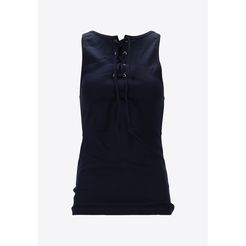 Sleeveless Top with Front-Laces