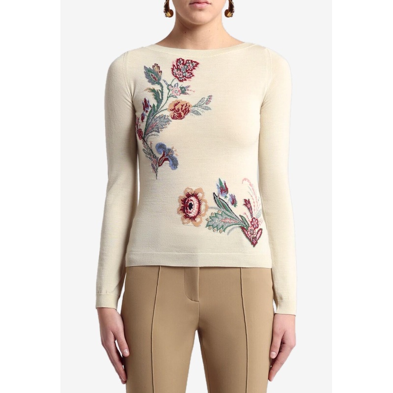 Wool-Blend Jacquard Sweater