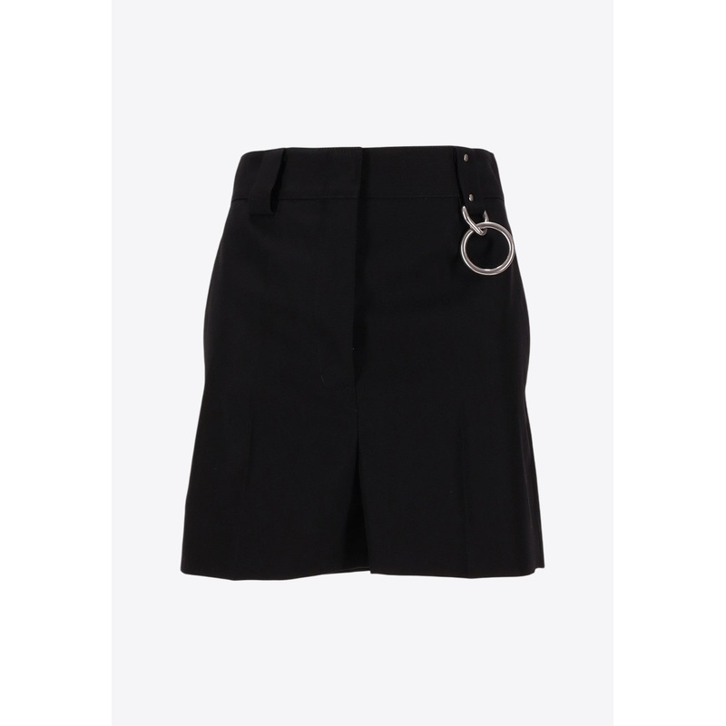 Wool High-Waisted Shorts