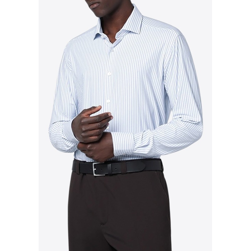 Active Long-Sleeved Striped Shirt