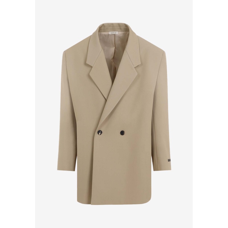 California Wool-Blend Double-Breasted Blazer