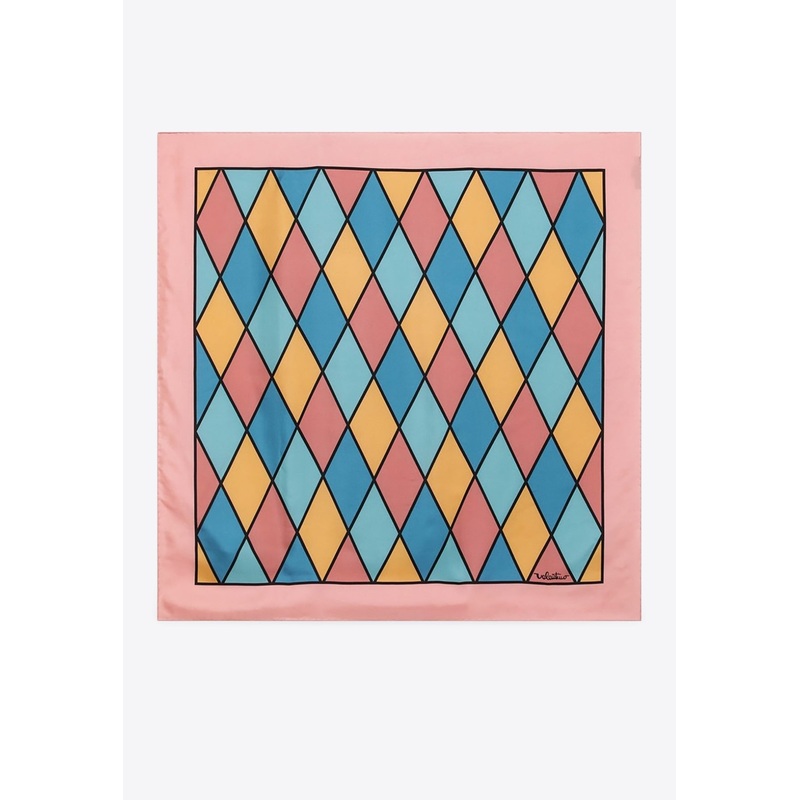 Diamond Pattern Silk Scarf