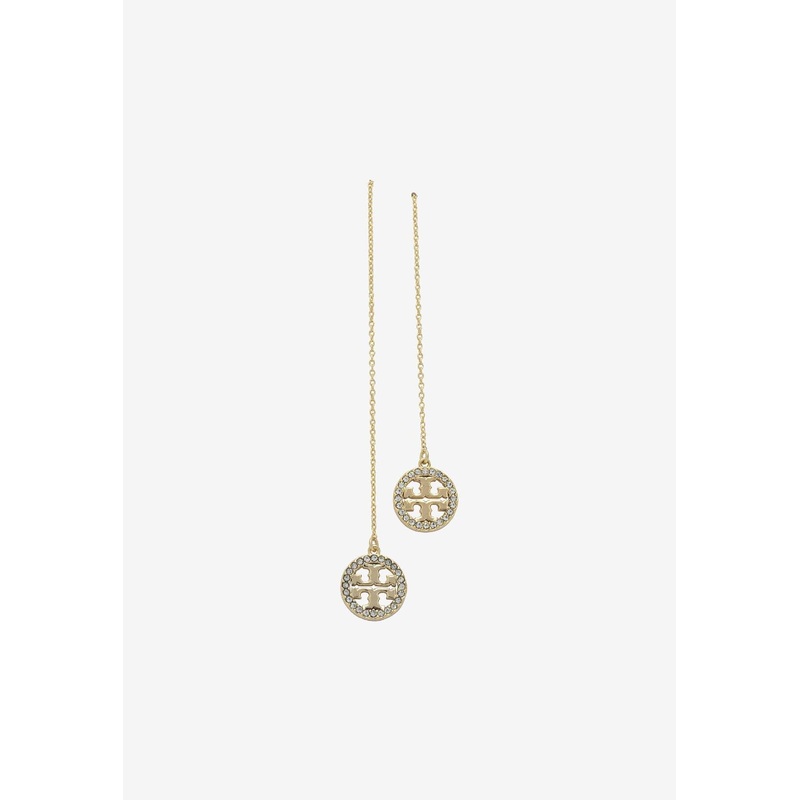 Icon Crystal Paved Drop Threader Earrings