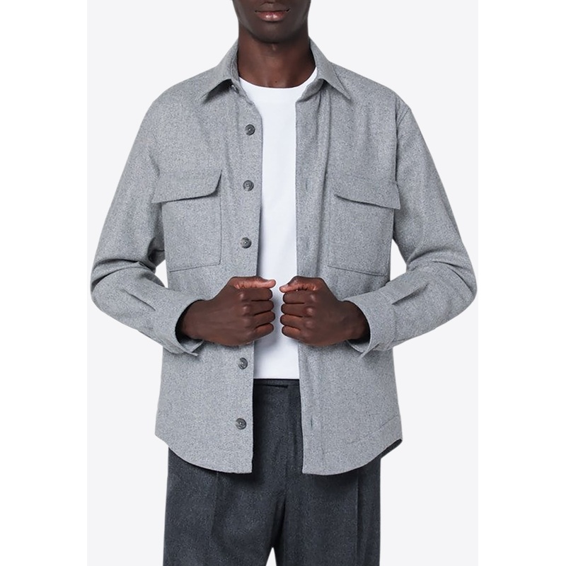 Overshirt Jacket in Wool-Blend