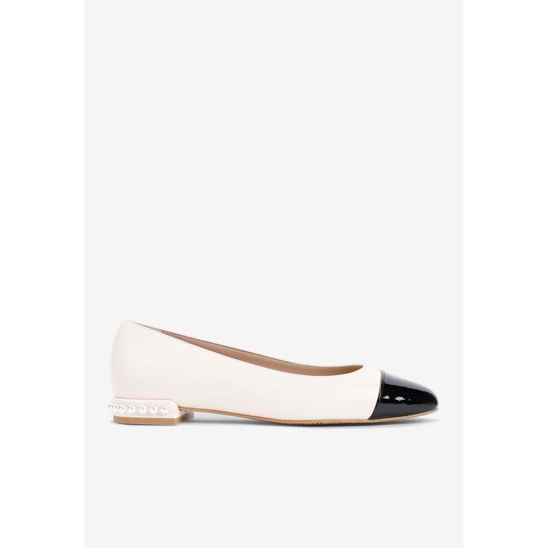 Pearl Leather Ballet Flats