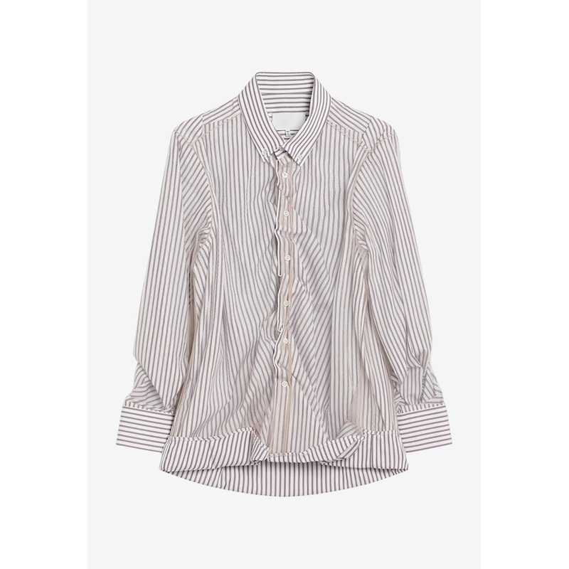 Striped Layered Tulle Shirt
