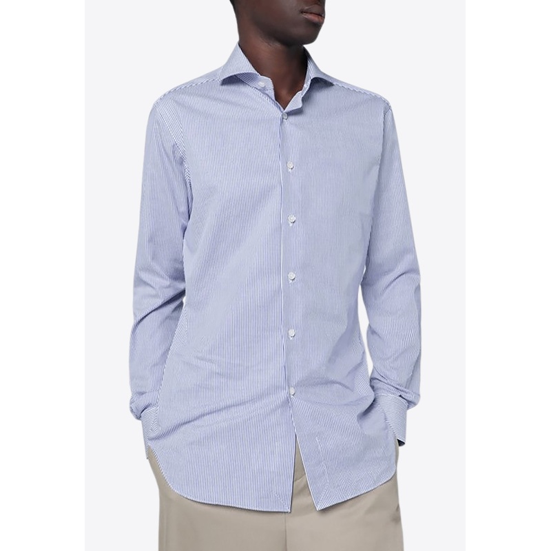 Travel Long-Sleeved Striped Shirt