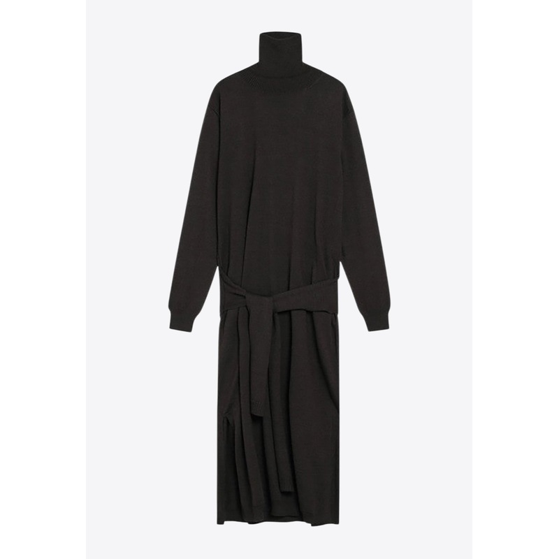 Trompe-L'oeil Wool-Blend Dress