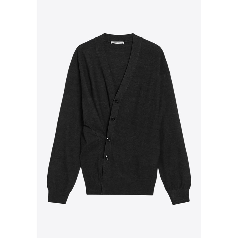 V-neck Asymmetric Cardigan