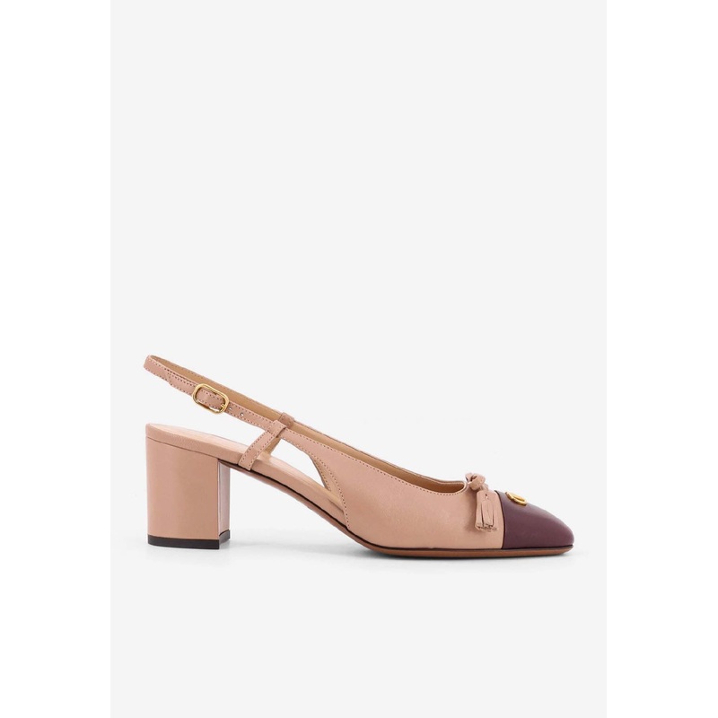 Valet Du Roi 55 Leather Slingback Pumps