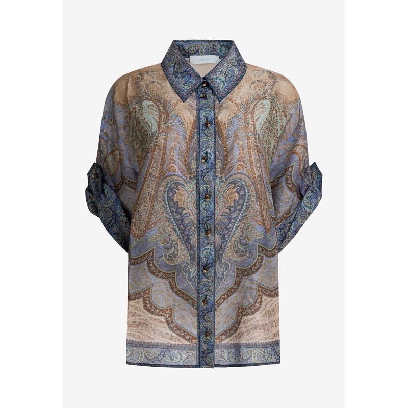 Wanderlust Printed Silk Shirt