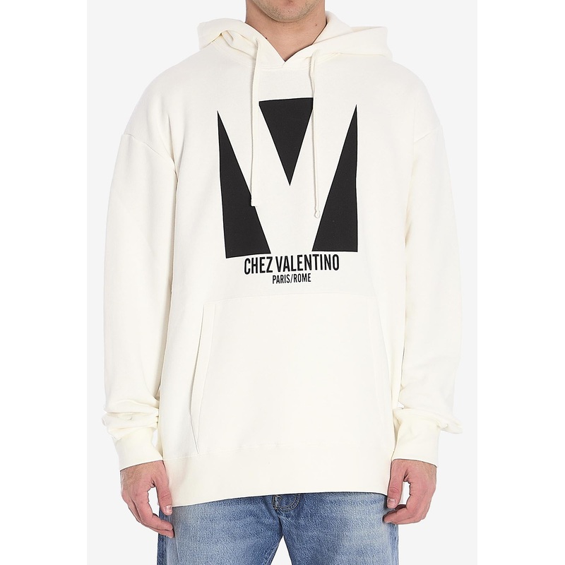 Chez Logo Print Hooded Sweatshirt