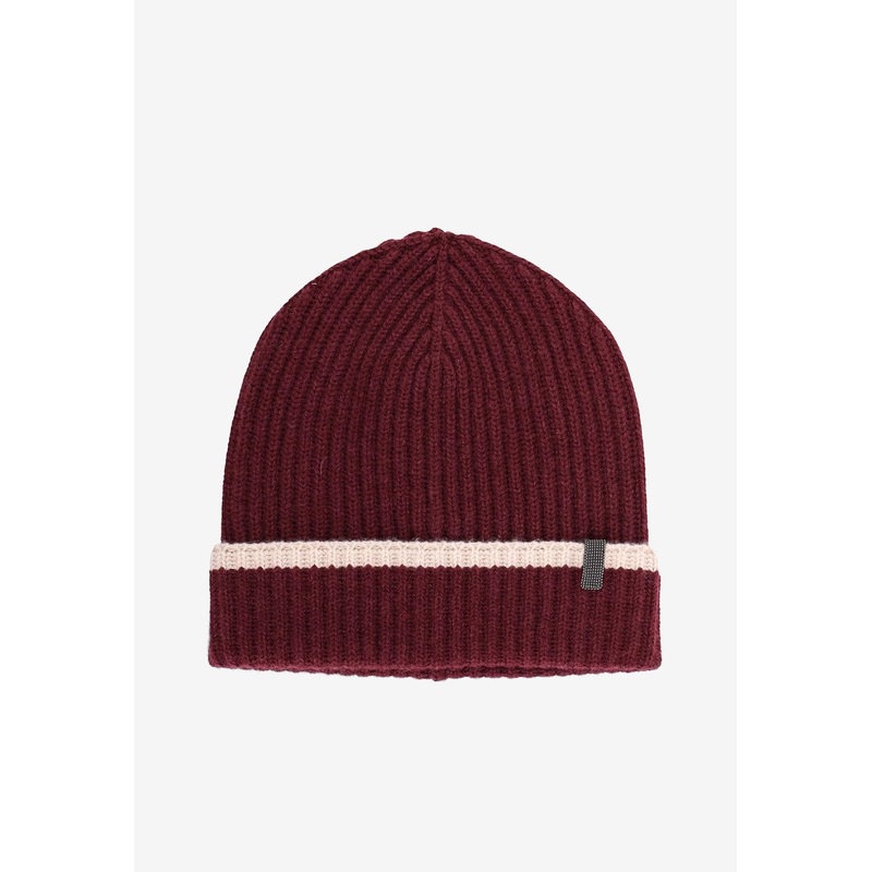 Contrast Ribbed Beanie