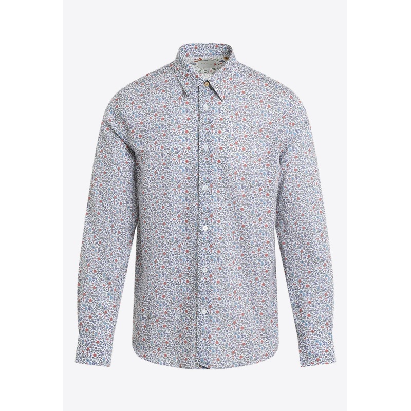Floral Print Long-Sleeved Shirt