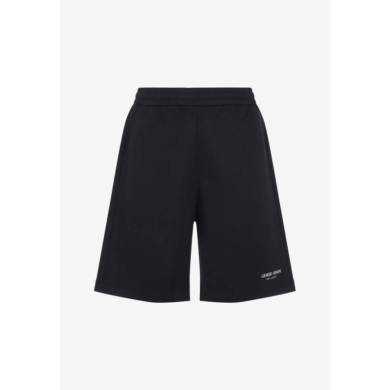 Logo Print Bermuda Track Shorts