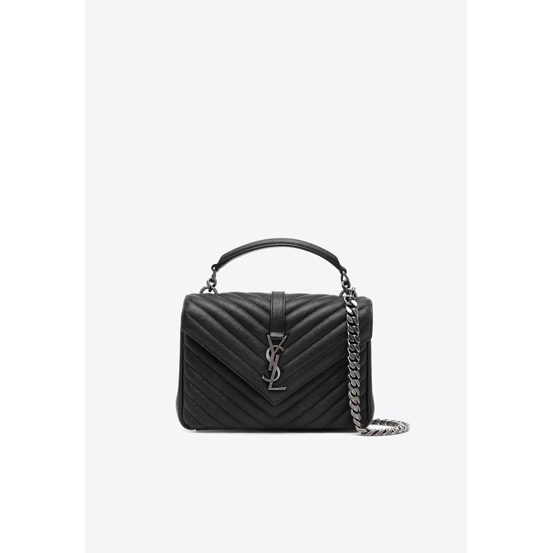 Medium College Quilted Leather Shoulder Bag