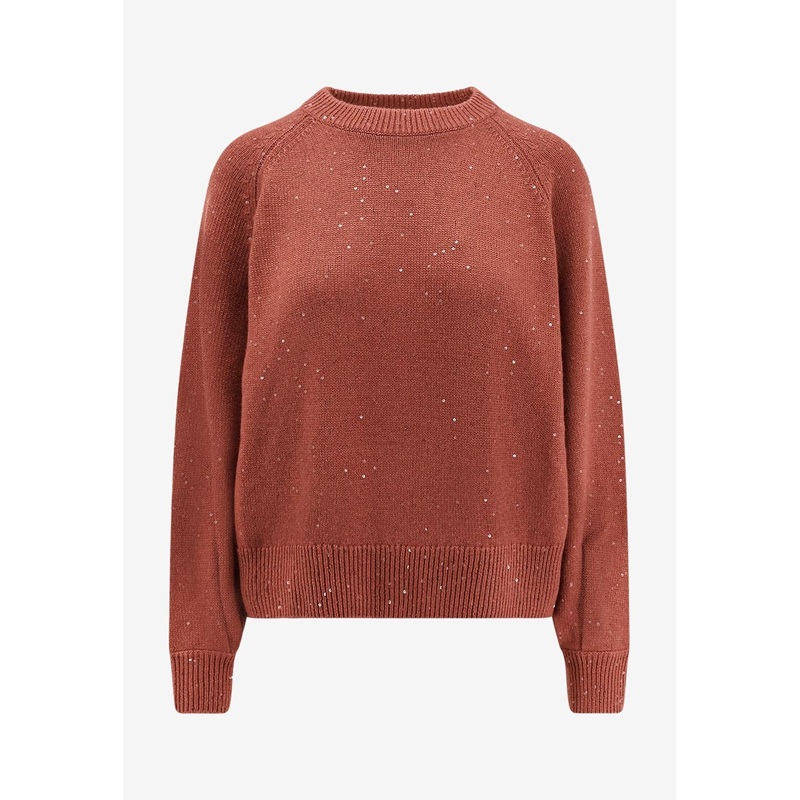 Rib Knit Sequined Sweater